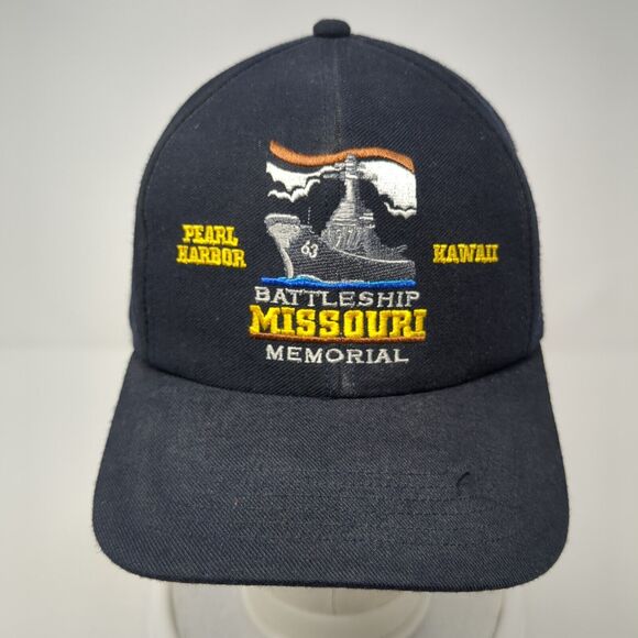 Battleship Missouri Memorial Snapback Hat Blue One Size Adjustable - Picture 2 of 8